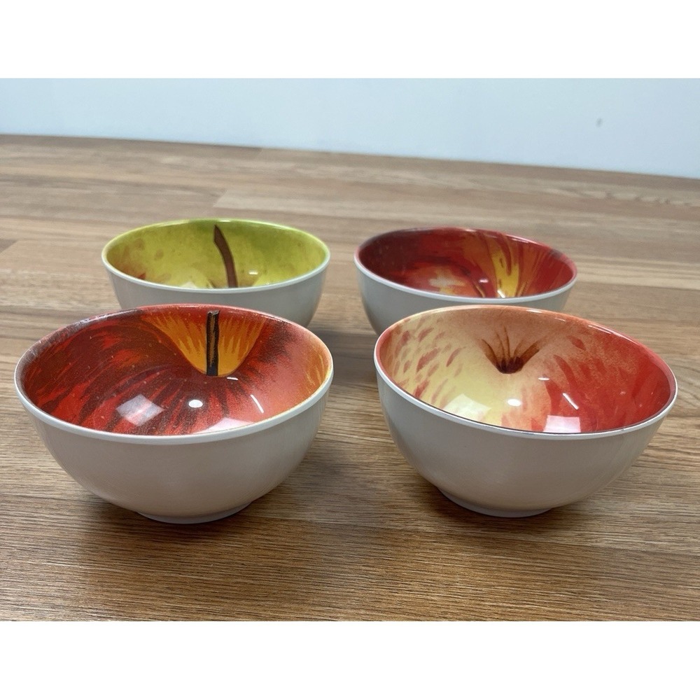 Set of 8 John Derian Melamine Apple Bowls and Plates - Picture 11 of 15